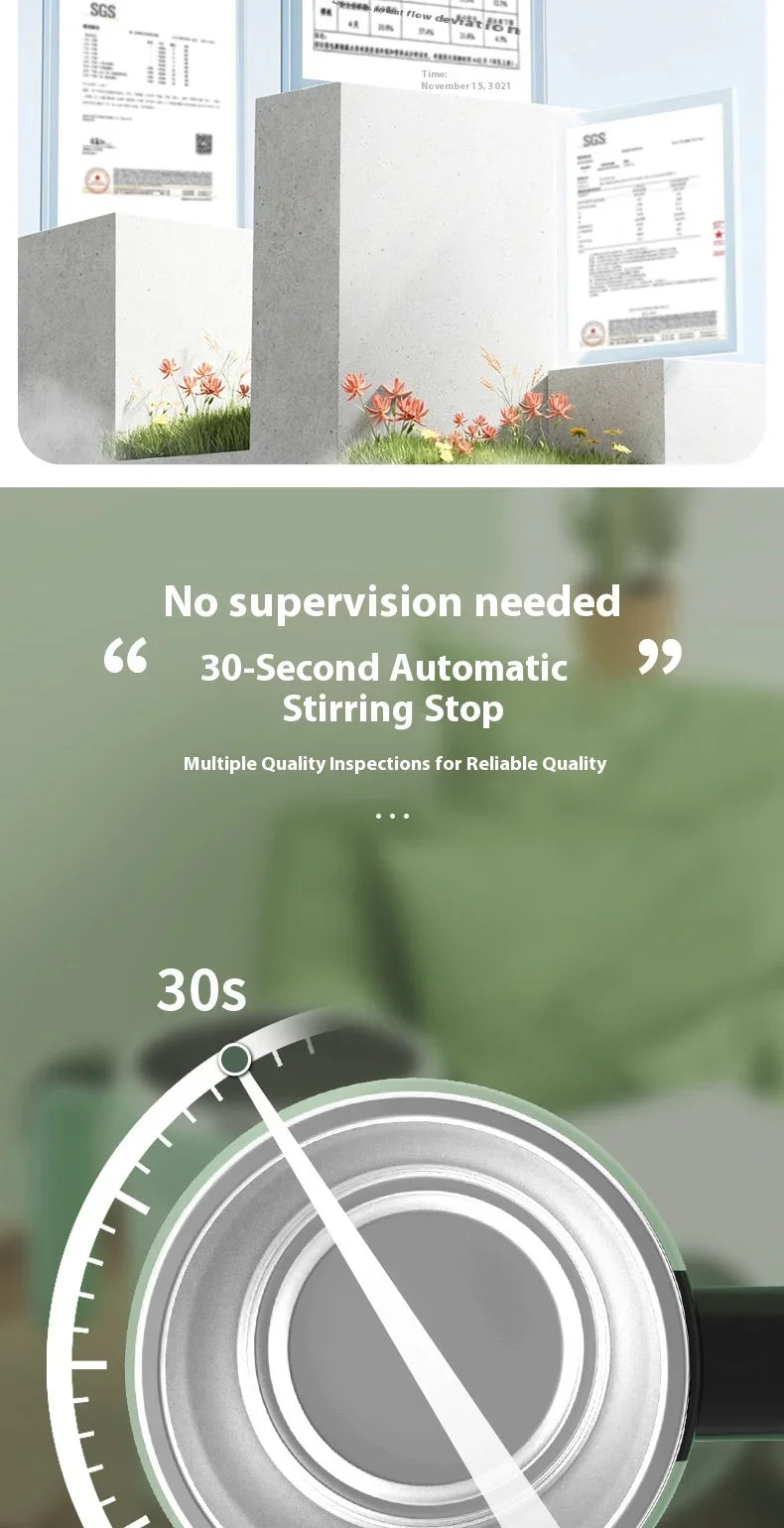 New smart temperature-measuring magnetic automatic stirring cup, electric portable coffee cup, milkshake cup, sports and fitness