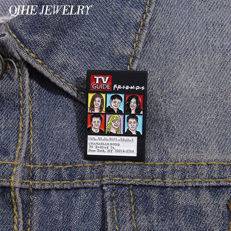 TV Show Friends Collection Enamel Pins Custom Sitcoms Character Role Brooch Backpack Lapel Badge Jewelry Accessory Gift for Fans