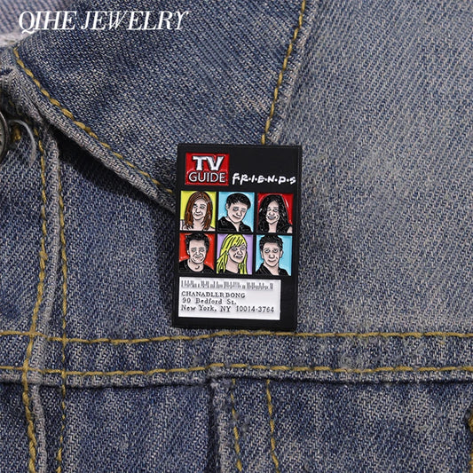 TV Show Friends Collection Enamel Pins Custom Sitcoms Character Role Brooch Backpack Lapel Badge Jewelry Accessory Gift for Fans