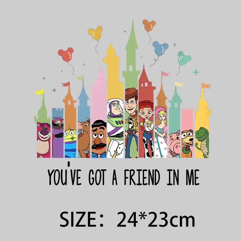 "You've got a Friend in me" TOY Story heat transfer sticker for clothes Wash - resistant Decals  DIY Decoration