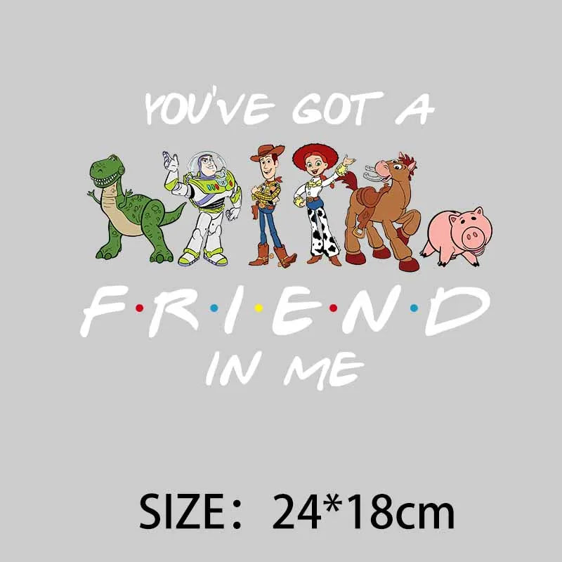 "You've got a Friend in me" TOY Story heat transfer sticker for clothes Wash - resistant Decals  DIY Decoration