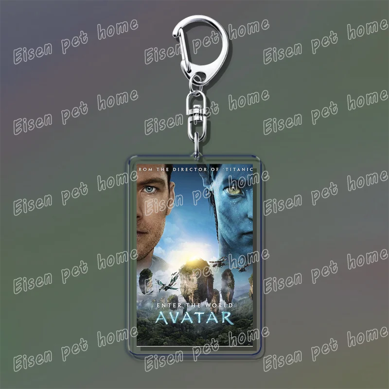 Popular Classic Movies Keychains for Accessories Bag Jaws Fight Club Avatar Films Pendant Key Chains Keyrings Jewelry Fans Gifts