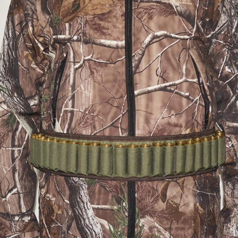 Tactical 30 Rounds 12/20 Gauge Ammo Holder Pouch Belt Shot Gun Shell Bandolier Waist Bullet Cartridges Holster for Hunting