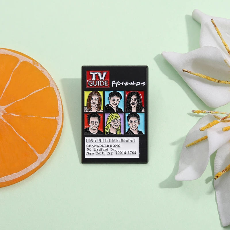 TV Show Friends Collection Enamel Pins Custom Sitcoms Character Role Brooch Backpack Lapel Badge Jewelry Accessory Gift for Fans