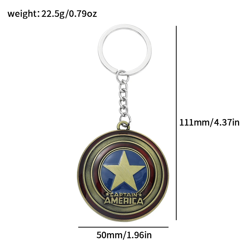 Marvel Superhero Metal Keychain for Bag, Avengers Pendant, Thor Hammer, Deadpool, Spiderman, Iron Man, Captain America Keyrings