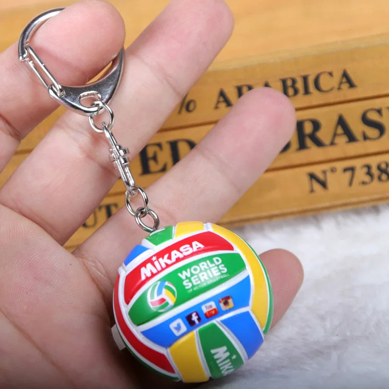PVC Volleyball Keychain ball toy Sport Key Chain Gift Car Ball Key Holder Ring For Players Men Women Keyring Birthday Gift
