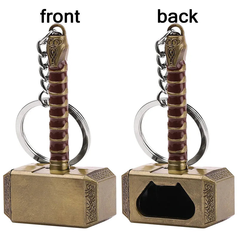 Marvel Superhero Metal Keychain for Bag, Avengers Pendant, Thor Hammer, Deadpool, Spiderman, Iron Man, Captain America Keyrings