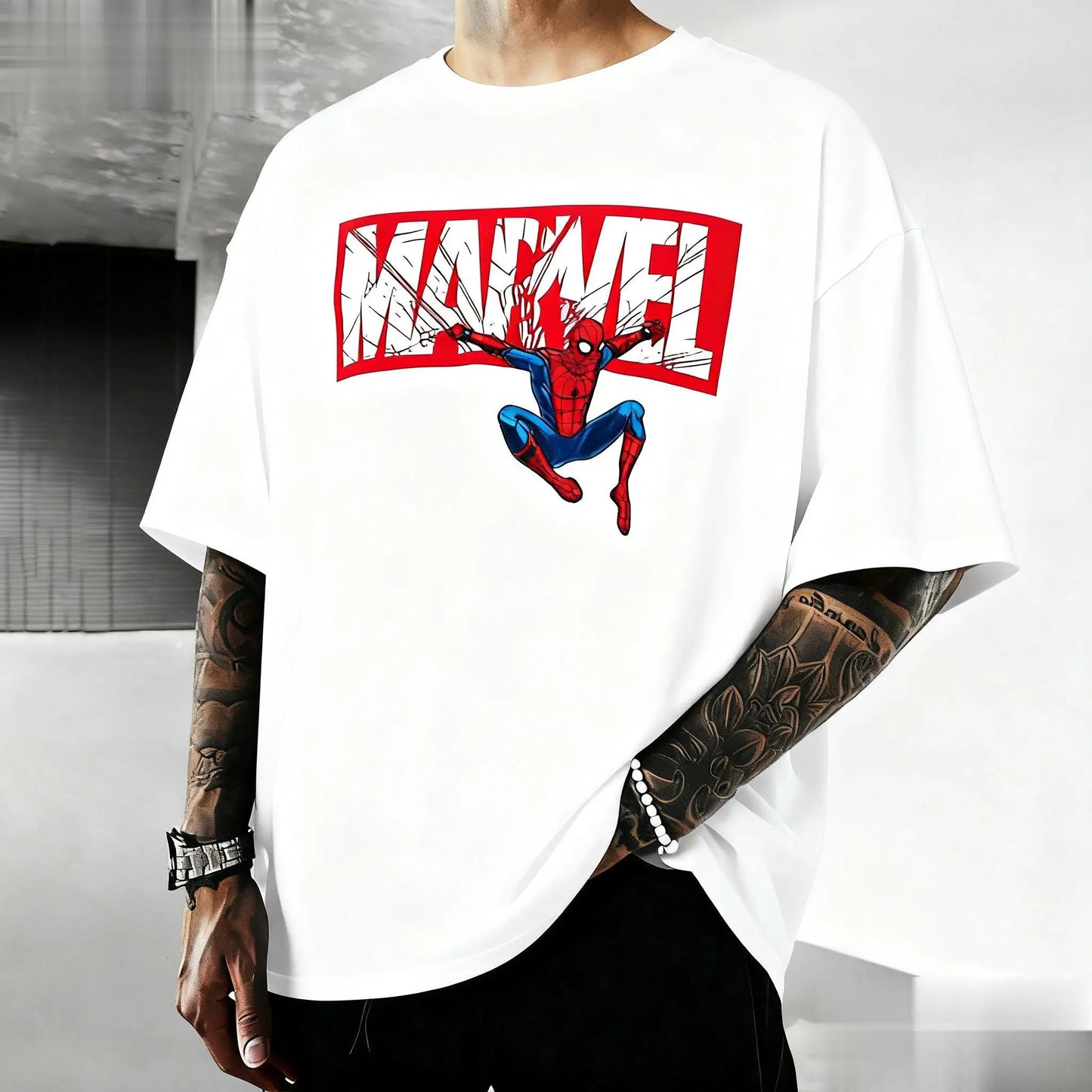 Marvel Spider Man Graphic T Shirt Men Women Cotton Short Sleeve Tee Superhero Print Streetwear Casual Tops Summer Trendy Fashion