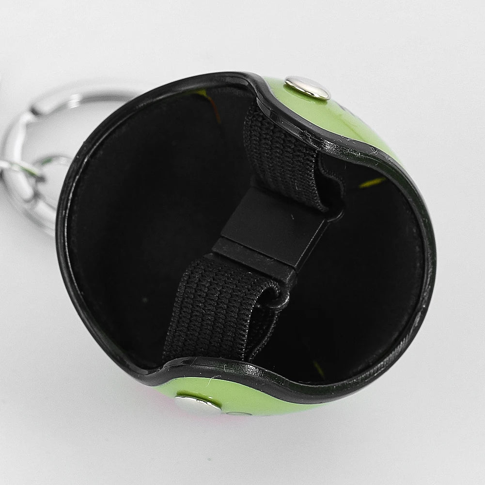 1PC PVC Green Helmet Keychain Mini Motorcycle Helmet Keychain Love Pattern Women's Bag Zipper Pendant Men's Car Key Chain