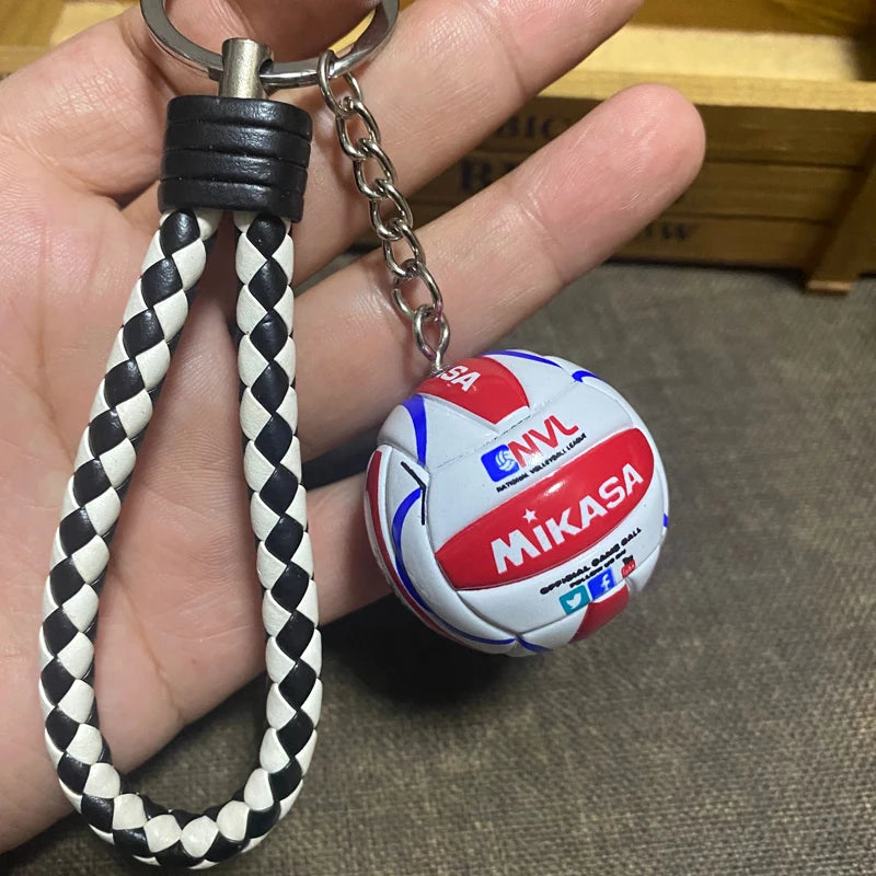 PVC Volleyball Keychain ball toy Sport Key Chain Gift Car Ball Key Holder Ring For Players Men Women Keyring Birthday Gift