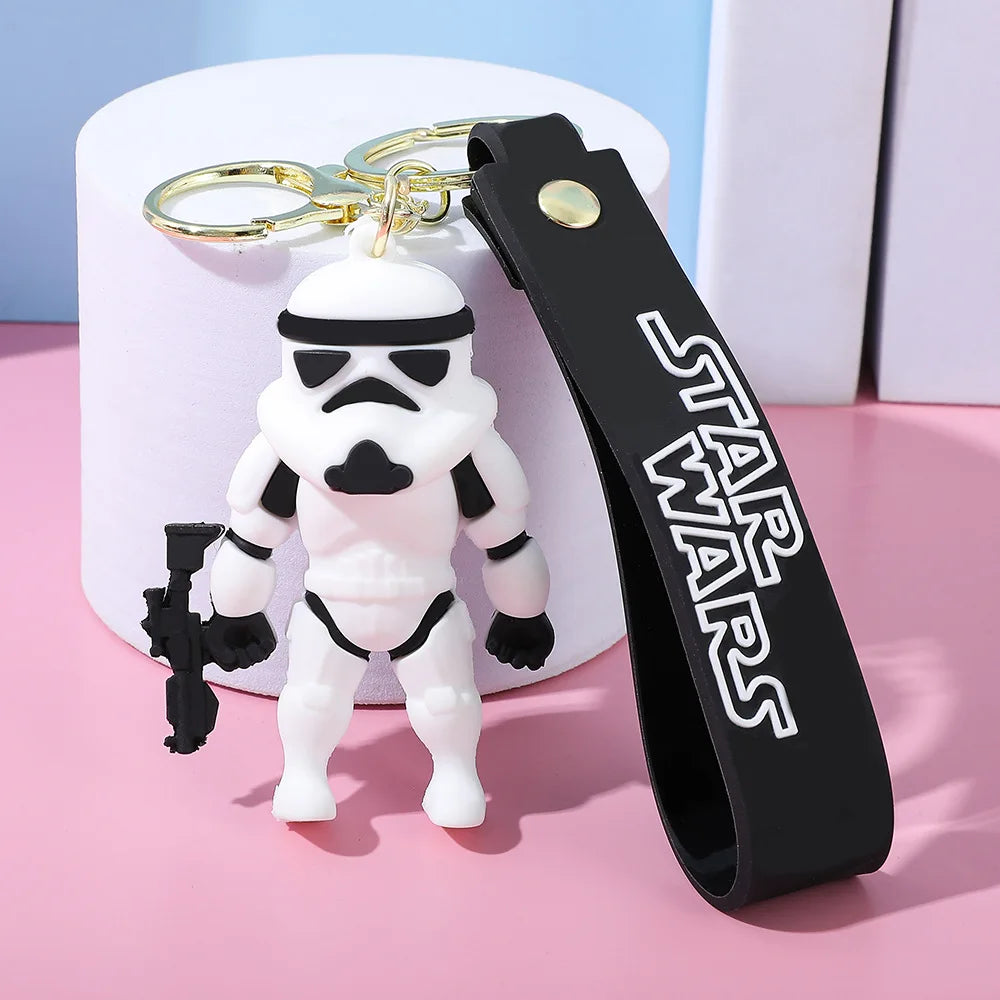 Star Wars Keychain Master Yoda Keyring for Backpack Schoolbag Decor Keyholder Trinket Kids Toys Gifts Accessories