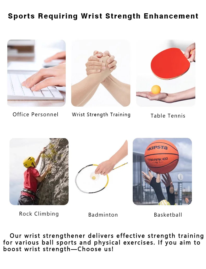 Adjustable Forearm and Wrist Strength Trainer Grip Exercise Equipment Compact Portable Fitness Gear for Arm Muscle Building