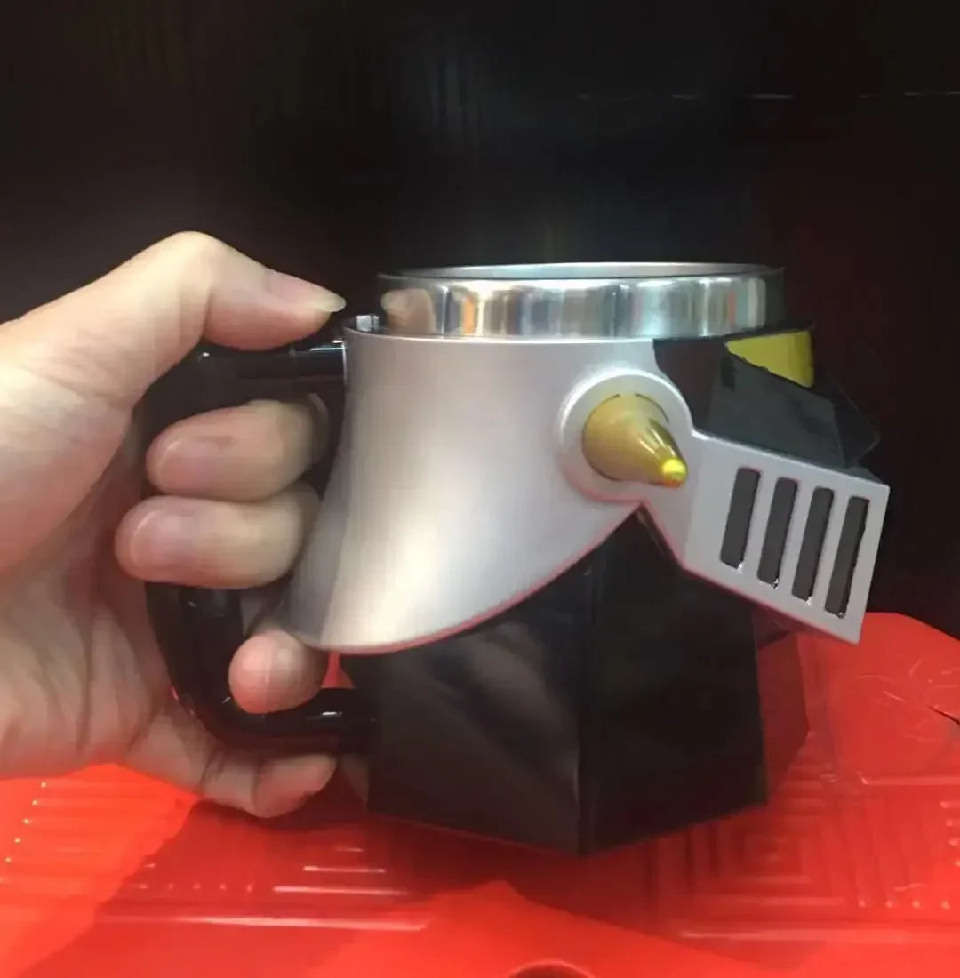 Mugs Cup Transforming Autobots Coffee Mug with Lid Stainless Steel Water Cup Can Be Used As An Ashtray with Filter Element 410ML