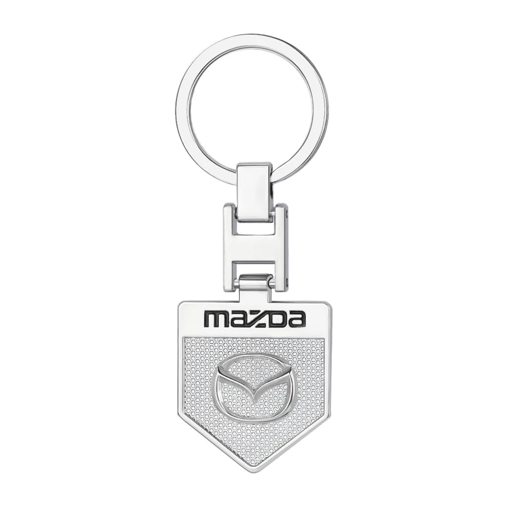 1Pc Car Key Holder KeyRing Leather Keychain With Logo Accessories For Mazda 2 3 MS 6 CX 5 Artzma 6 Axela MX30 CX-8 Miata Demio 7