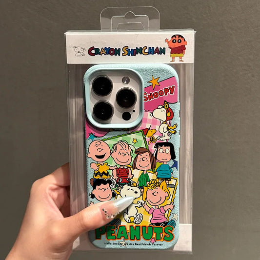 Kawaii Snoopy Phone Case for IPhone 11 12 13 14 15 16 Pro Max XR XSMAX 7 8 Plus Mini Lovely Y2K Cartoon Glitter Cover