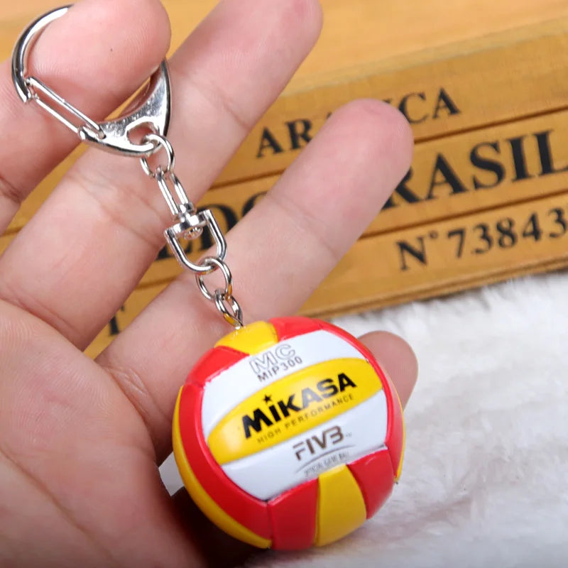 PVC Volleyball Keychain ball toy Sport Key Chain Gift Car Ball Key Holder Ring For Players Men Women Keyring Birthday Gift