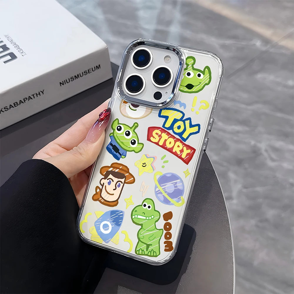 Lovely Cartoon Toys Storys Phone Case For iPhone 17 16e 16 15 14 13 12 11mini Pro Max X XR XSMAX 8 7 Air Plus Transparent Cover