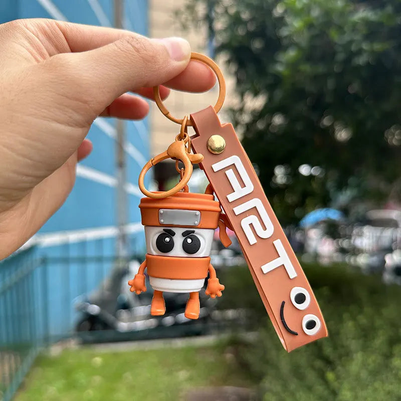 Tungtung Sahur Brainrot Figurine Keychains Shark Tralalero Tralala Plush Keychain Ballerina Cappuccino Brr Patapim Keyrings Deco