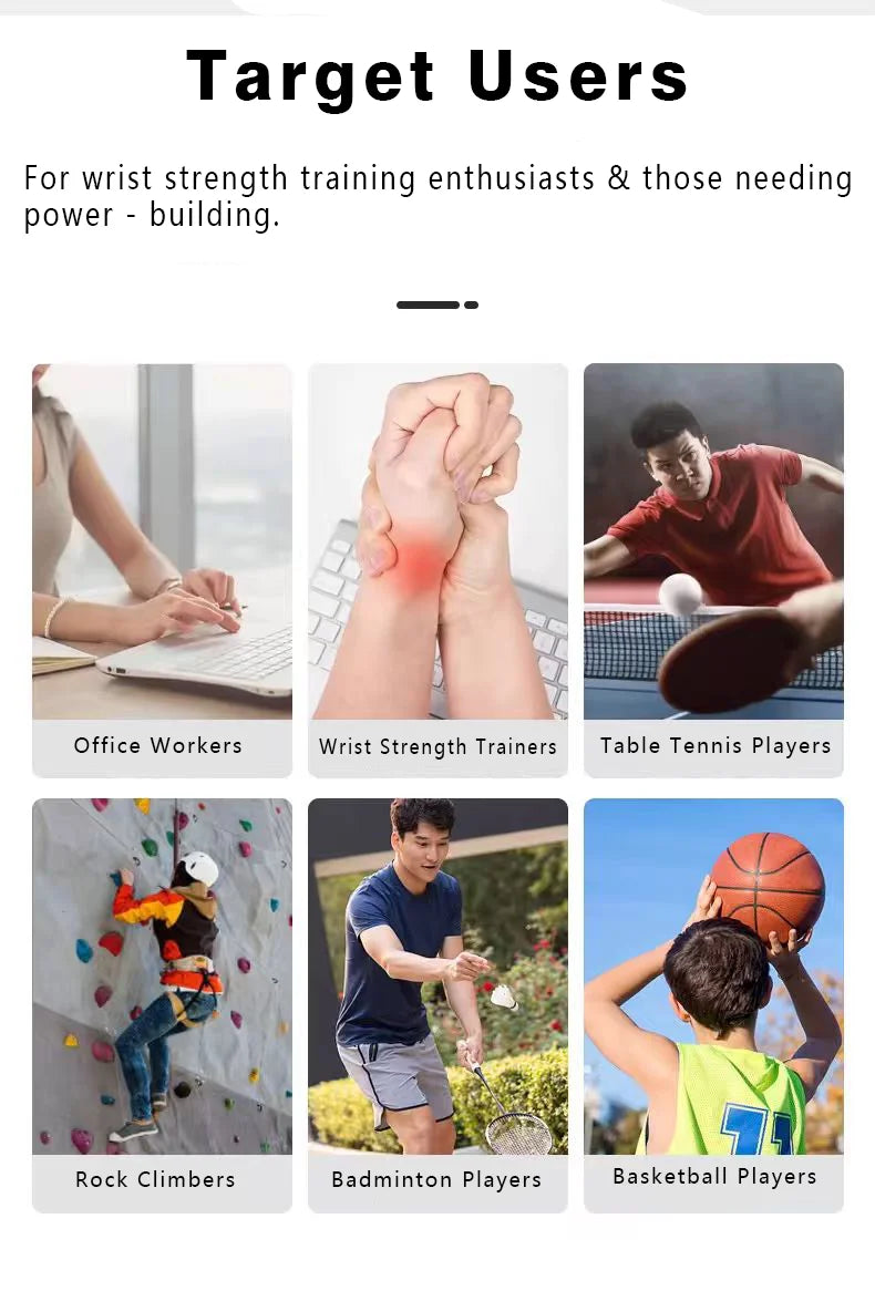 Adjustable Forearm and Wrist Strength Trainer Grip Exercise Equipment Compact Portable Fitness Gear for Arm Muscle Building