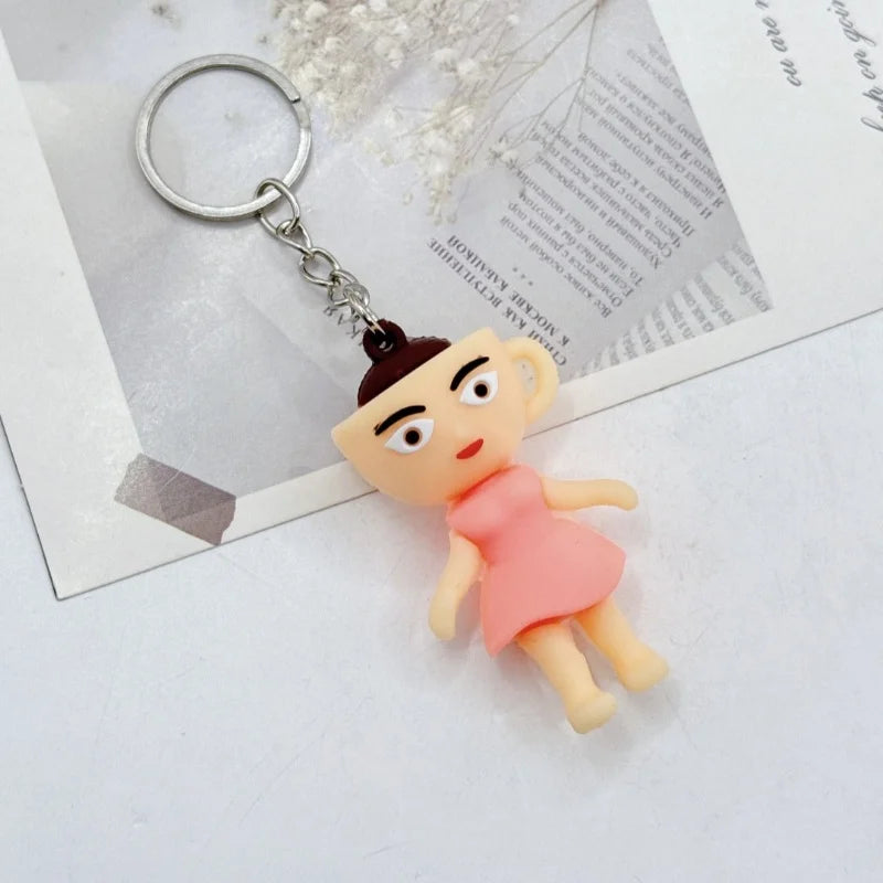 Tungtung Sahur Brainrot Figurine Keychains Shark Tralalero Tralala Plush Keychain Ballerina Cappuccino Brr Patapim Keyrings Deco
