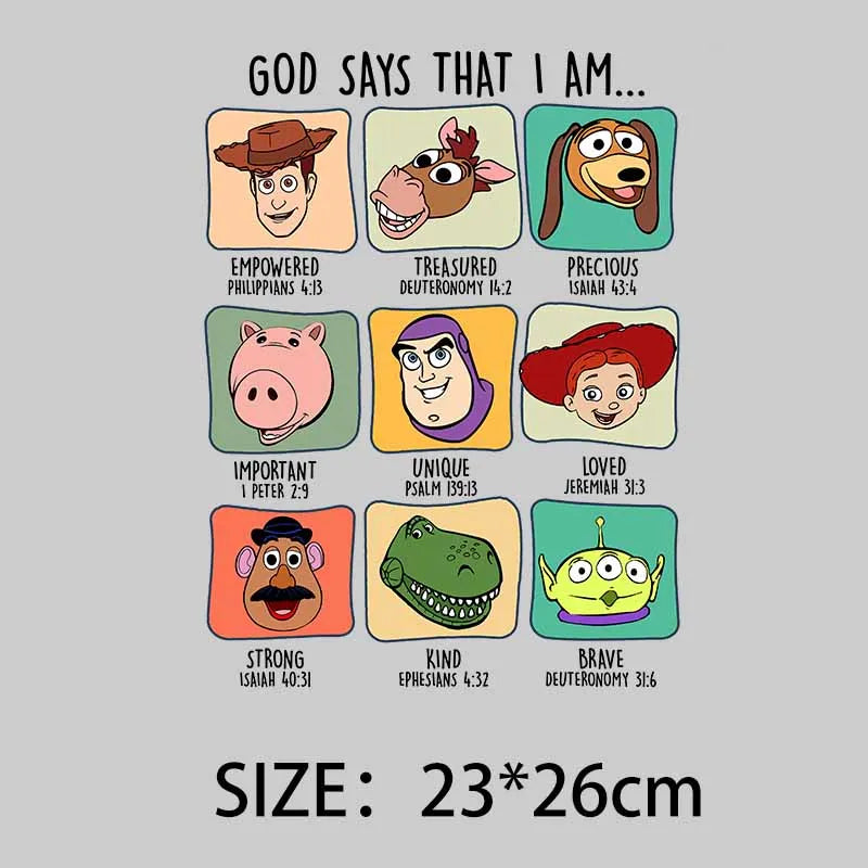 "You've got a Friend in me" TOY Story heat transfer sticker for clothes Wash - resistant Decals  DIY Decoration