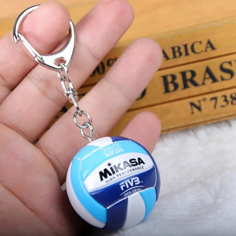 PVC Volleyball Keychain ball toy Sport Key Chain Gift Car Ball Key Holder Ring For Players Men Women Keyring Birthday Gift