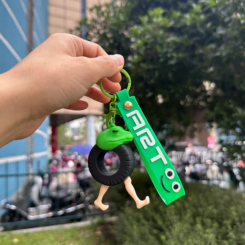 Tungtung Sahur Brainrot Figurine Keychains Shark Tralalero Tralala Plush Keychain Ballerina Cappuccino Brr Patapim Keyrings Deco