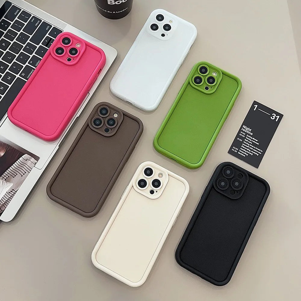 Liquid Silicon Phone Case For iPhone 11 Funda iPhone 16 17 Pro Max 13 14 15 12 7 8 Plus 17 Air 16promax 15promax Carcasa Cover