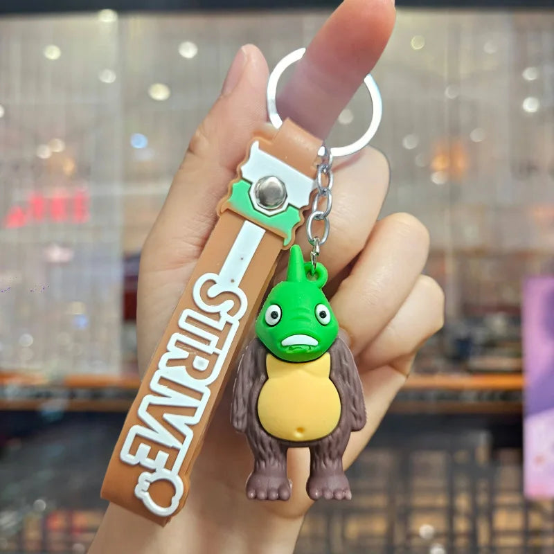 Tungtung Sahur Brainrot Figurine Keychains Shark Tralalero Tralala Plush Keychain Ballerina Cappuccino Brr Patapim Keyrings Deco