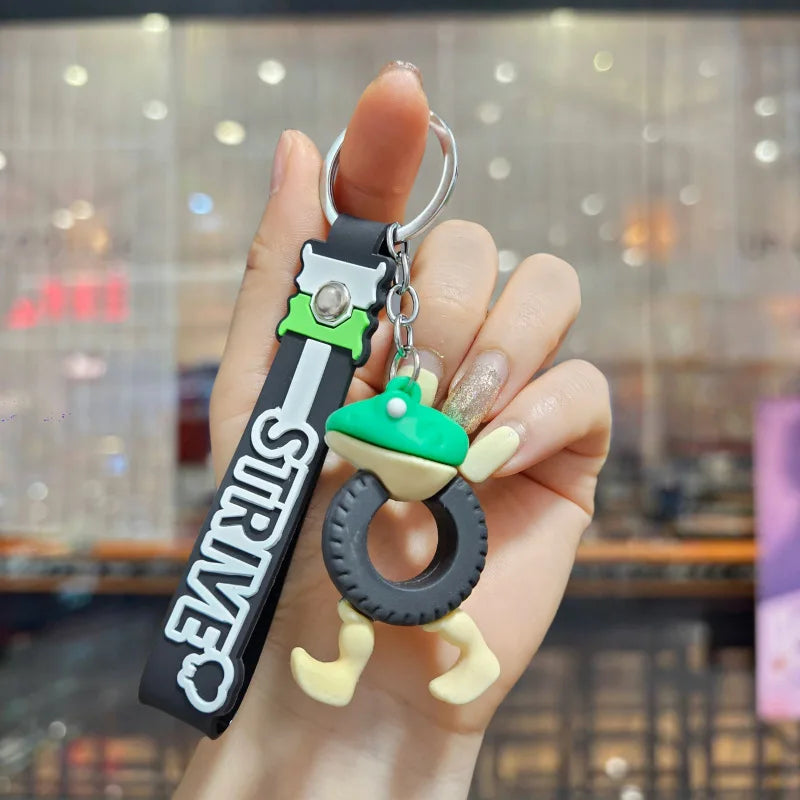 Tungtung Sahur Brainrot Figurine Keychains Shark Tralalero Tralala Plush Keychain Ballerina Cappuccino Brr Patapim Keyrings Deco