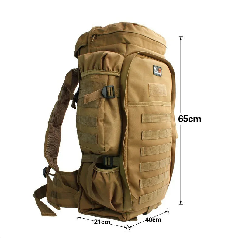 Tactical Backpacks Large Capacity 70L Assault Bags Molle Outdoor Pack for Trekking Camping Hunting Hiking Gun Bag