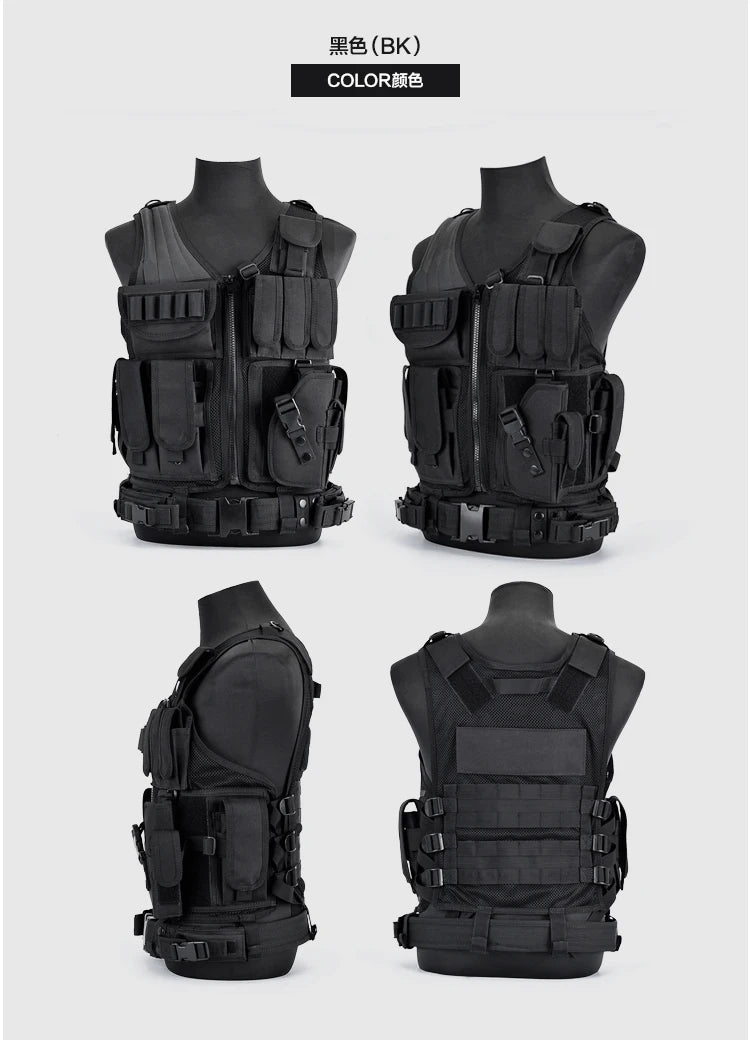 Multifunctional Military Tactical Vest Anti Puncture Clothing Mesh Breathable Summer CS Tops Outdoor Protective Clothing