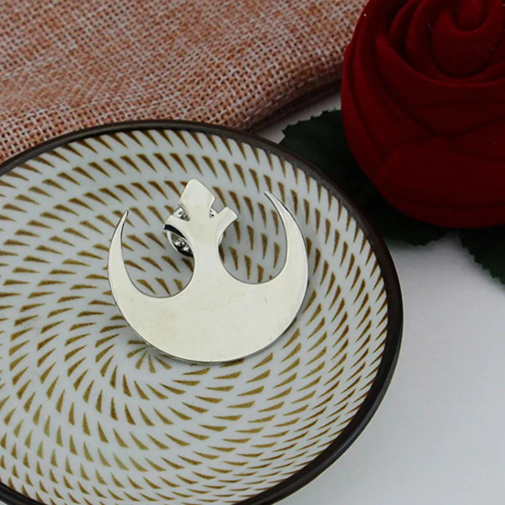 Stars War Rebel Alliance Logo Brooch Simple Style Stainless Steel Brooch for Bag Clothing Lapel Pins Accessories Gift