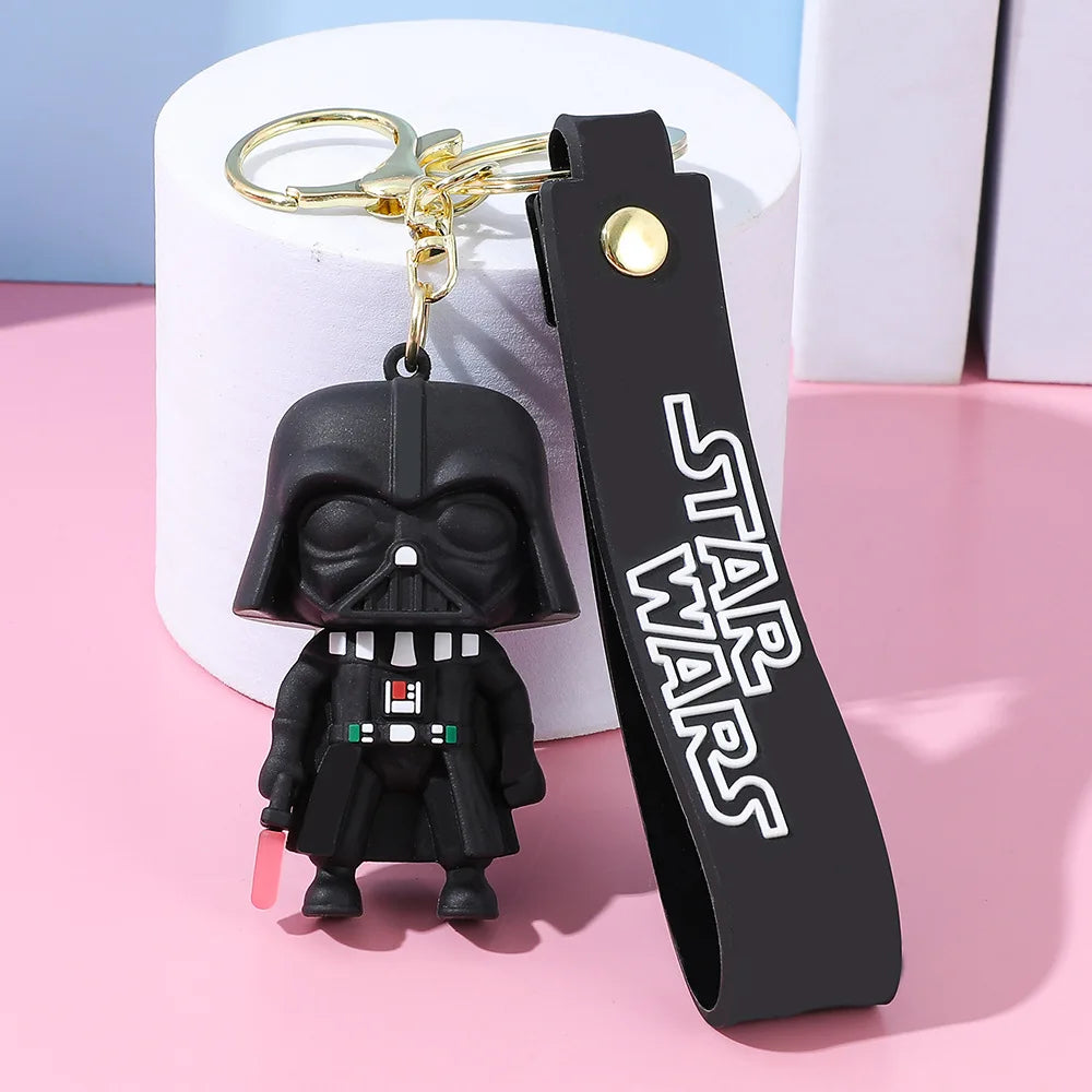 Star Wars Keychain Master Yoda Keyring for Backpack Schoolbag Decor Keyholder Trinket Kids Toys Gifts Accessories
