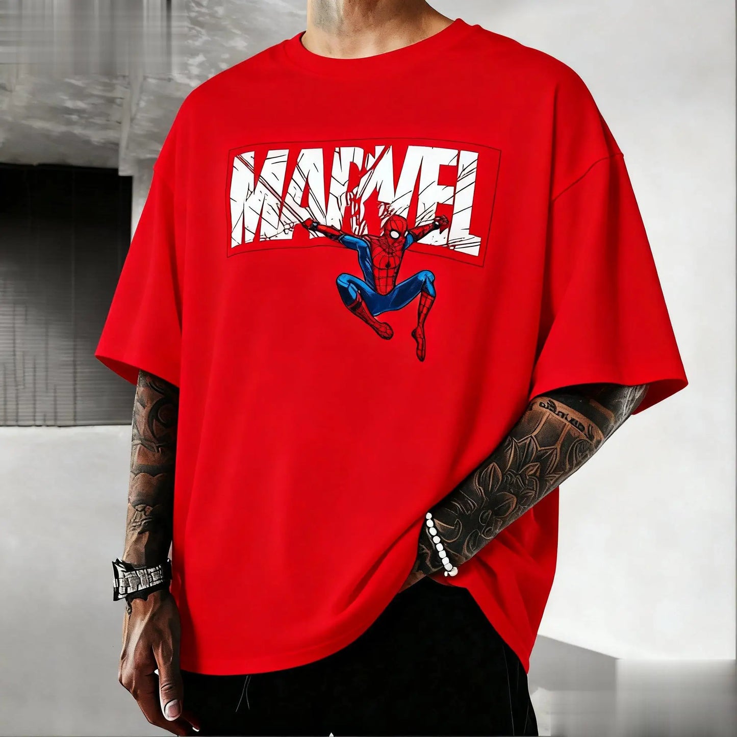 Marvel Spider Man Graphic T Shirt Men Women Cotton Short Sleeve Tee Superhero Print Streetwear Casual Tops Summer Trendy Fashion
