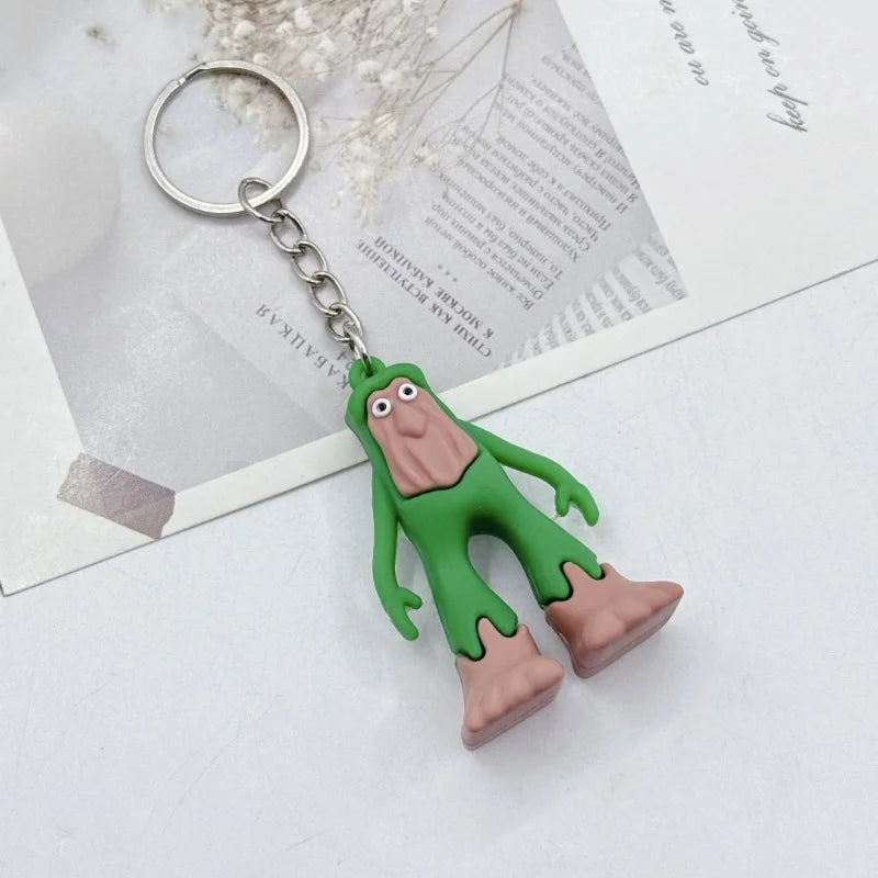 Tungtung Sahur Brainrot Figurine Keychains Shark Tralalero Tralala Plush Keychain Ballerina Cappuccino Brr Patapim Keyrings Deco