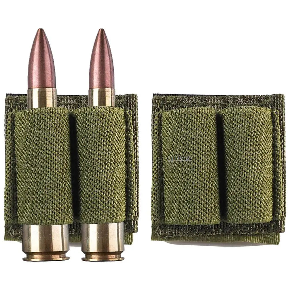 Tactical 50-Rounds Rifle Bullet Cartridge Bandolier Ammo Belt Sling with 2-Round Bullet Holder Patch for 308 Cal. 30-30 30-06