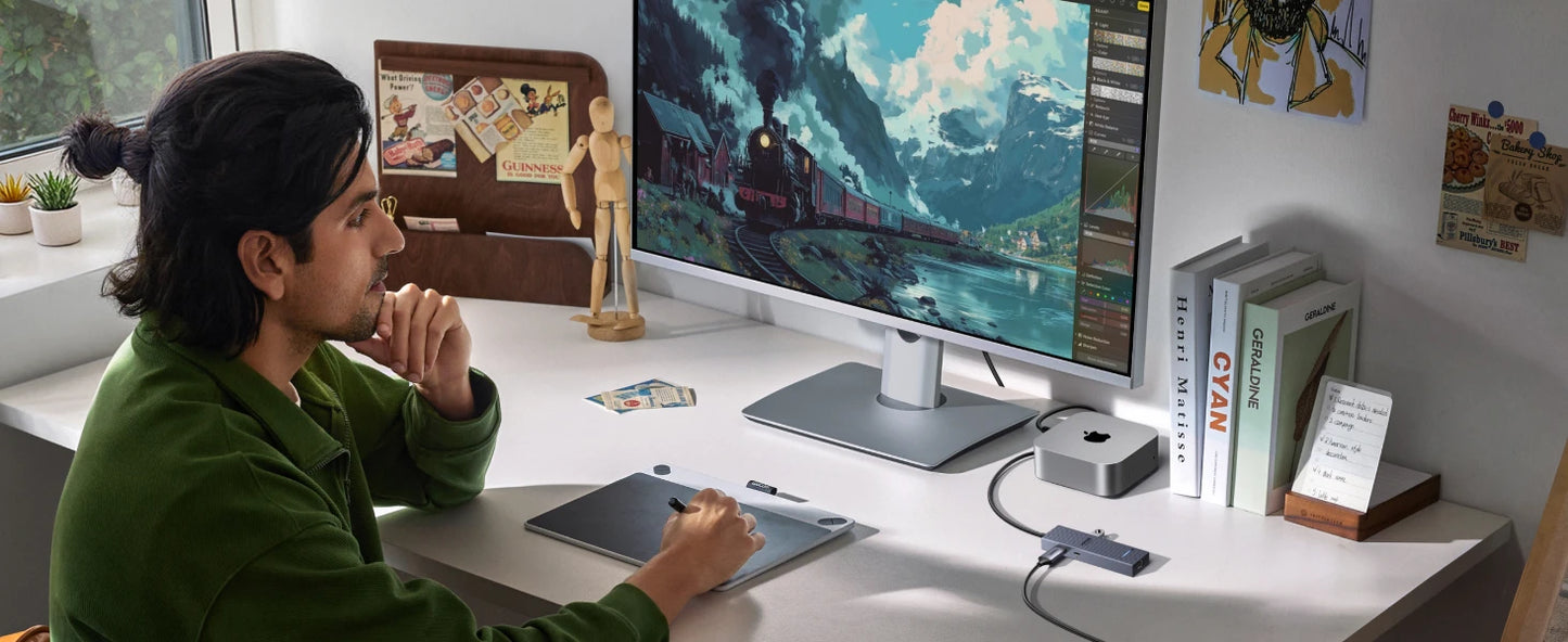 UGREEN 6 in 1 USB C HUB Gigabit Ethernet Adapter with 4K60Hz HDMI PD100W Charging 10Gbps USB A&C 3.2 Data Ports for Laptop iPad