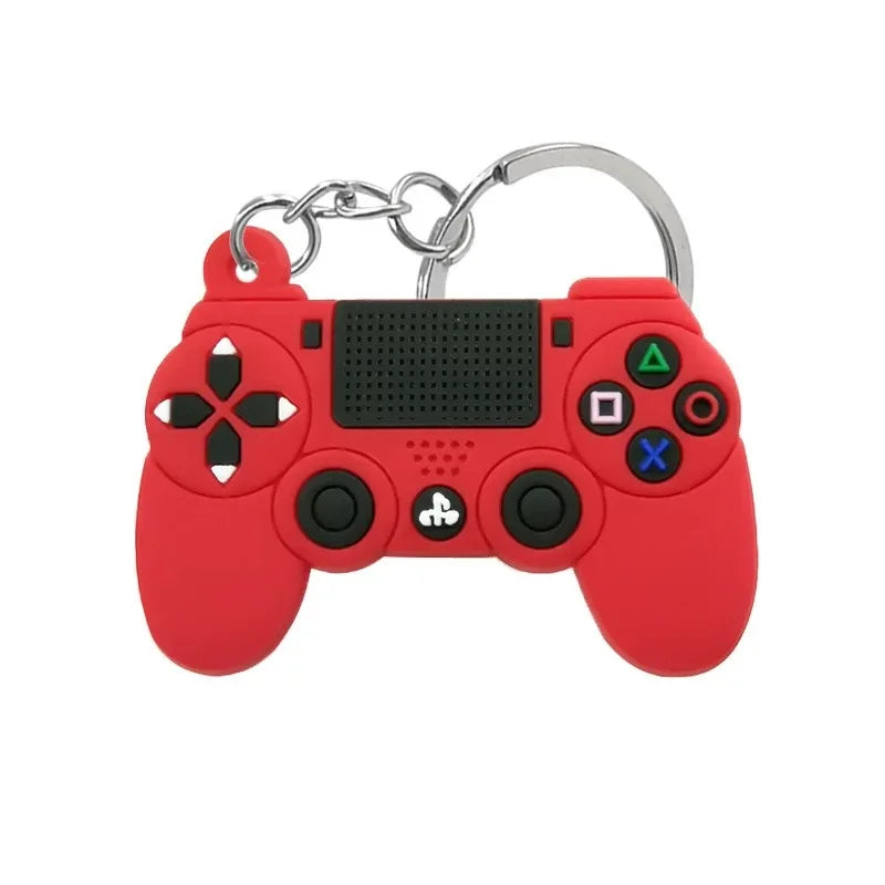 1PCS PVC Game Machine Keychain & Keyring Cute Gamepad Joystick Key Chain PS4 Game Console Jewelry Bag Car Hanging Accessories