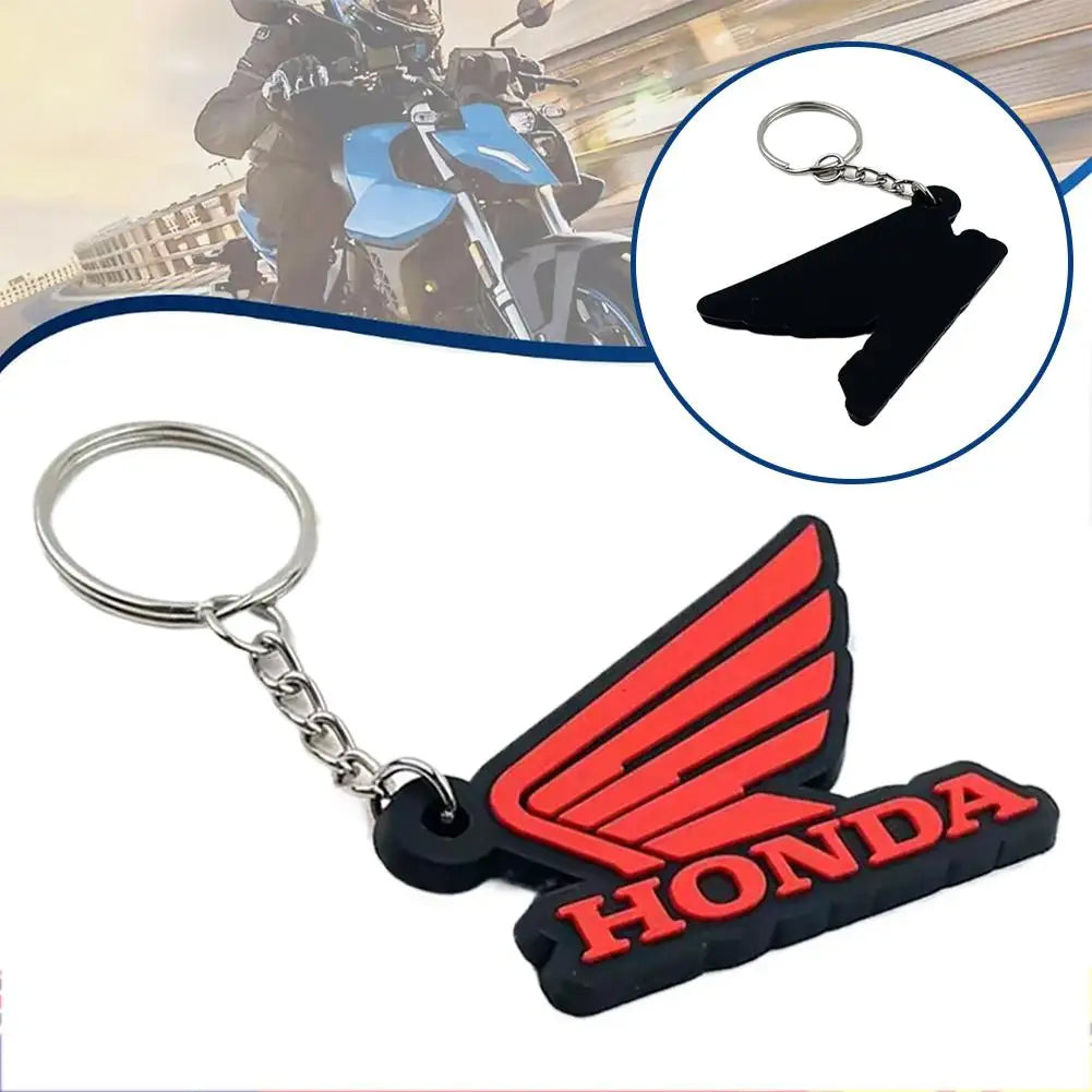 Motorcycle Keychain Rubber Keyring Logo Key Chain Small Gift Activities For Honda Motorcycle Keychain Accessories