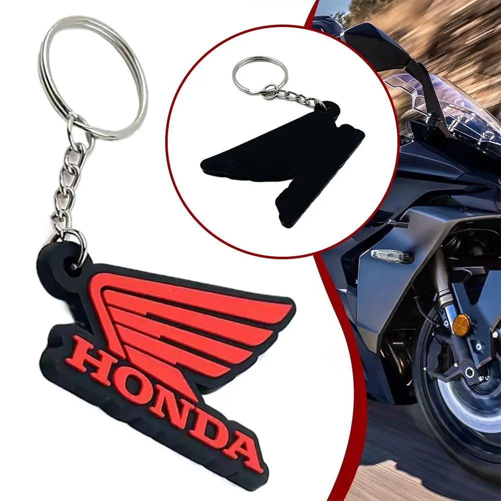 Motorcycle Keychain Rubber Keyring Logo Key Chain Small Gift Activities For Honda Motorcycle Keychain Accessories