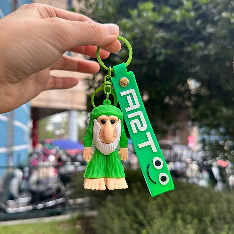 Tungtung Sahur Brainrot Figurine Keychains Shark Tralalero Tralala Plush Keychain Ballerina Cappuccino Brr Patapim Keyrings Deco