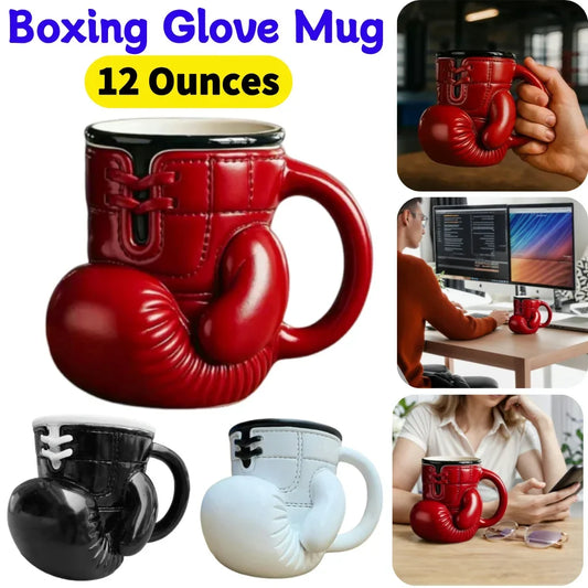 Newest Boxing Glove Mug Sport Themed Coffee Cup Funny Drinkware Kitchen Desktop Container with Handle Creative Home Gifts