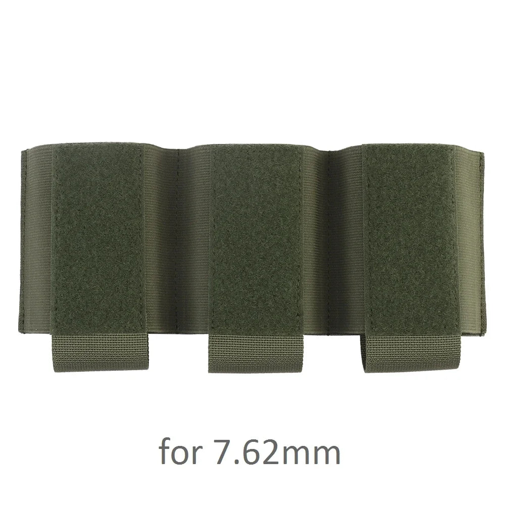 Tactical triple magazine pouch, shooting vest insertable magazine bag, 5.56 7.62 M4 M16 AK rifle mag pouch and magazine holder