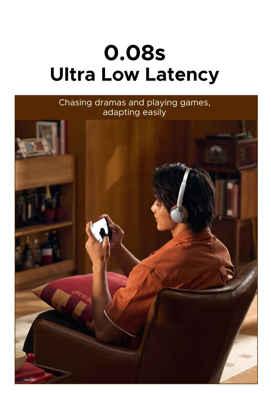 UGREEN ANC Wireless Headphones, Active Noise Cancelling, Premium On-Ear Bluetooth Headset, Customizable Sound,Cloud Foam Comfort