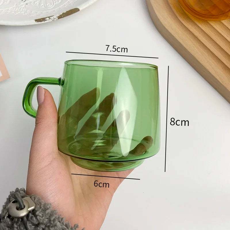 YOMDID Colorful Coffee Mug High Borosilicate Glass Coffee Cup Tea Juice Milk Water Mug Durable caneca tazas Heat Resistant