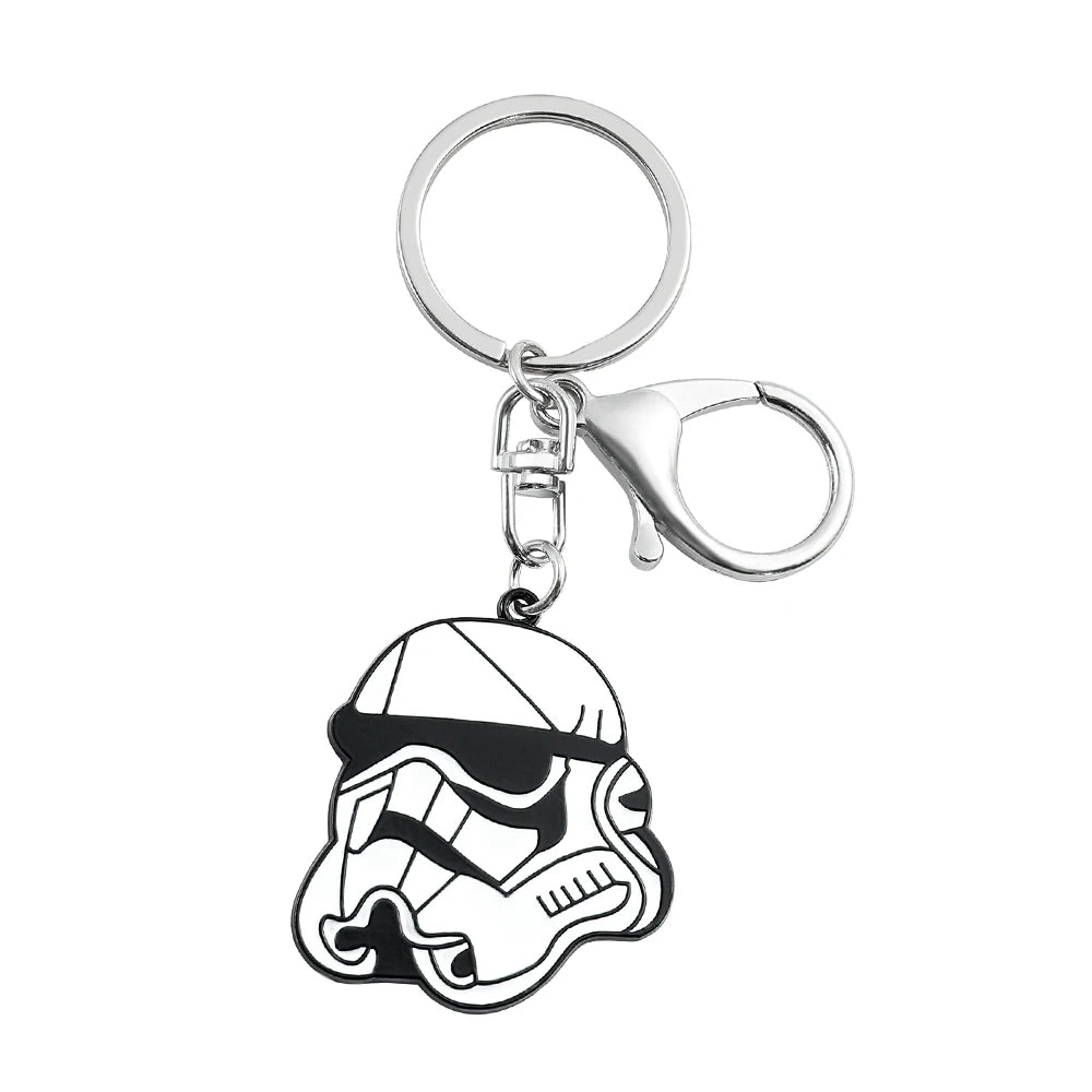 Star War Imperial Stormtrooper Keychains Yoda Anime Enamel Pendant Keyrings Robot C-3PO Metal Keyholder for Men Car Key Jewelry