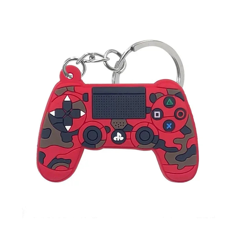 1PCS PVC Game Machine Keychain & Keyring Cute Gamepad Joystick Key Chain PS4 Game Console Jewelry Bag Car Hanging Accessories