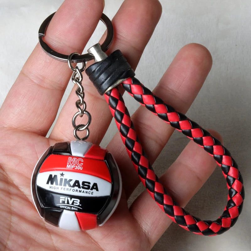 PVC Volleyball Keychain ball toy Sport Key Chain Gift Car Ball Key Holder Ring For Players Men Women Keyring Birthday Gift
