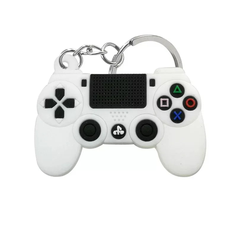 1PCS PVC Game Machine Keychain & Keyring Cute Gamepad Joystick Key Chain PS4 Game Console Jewelry Bag Car Hanging Accessories